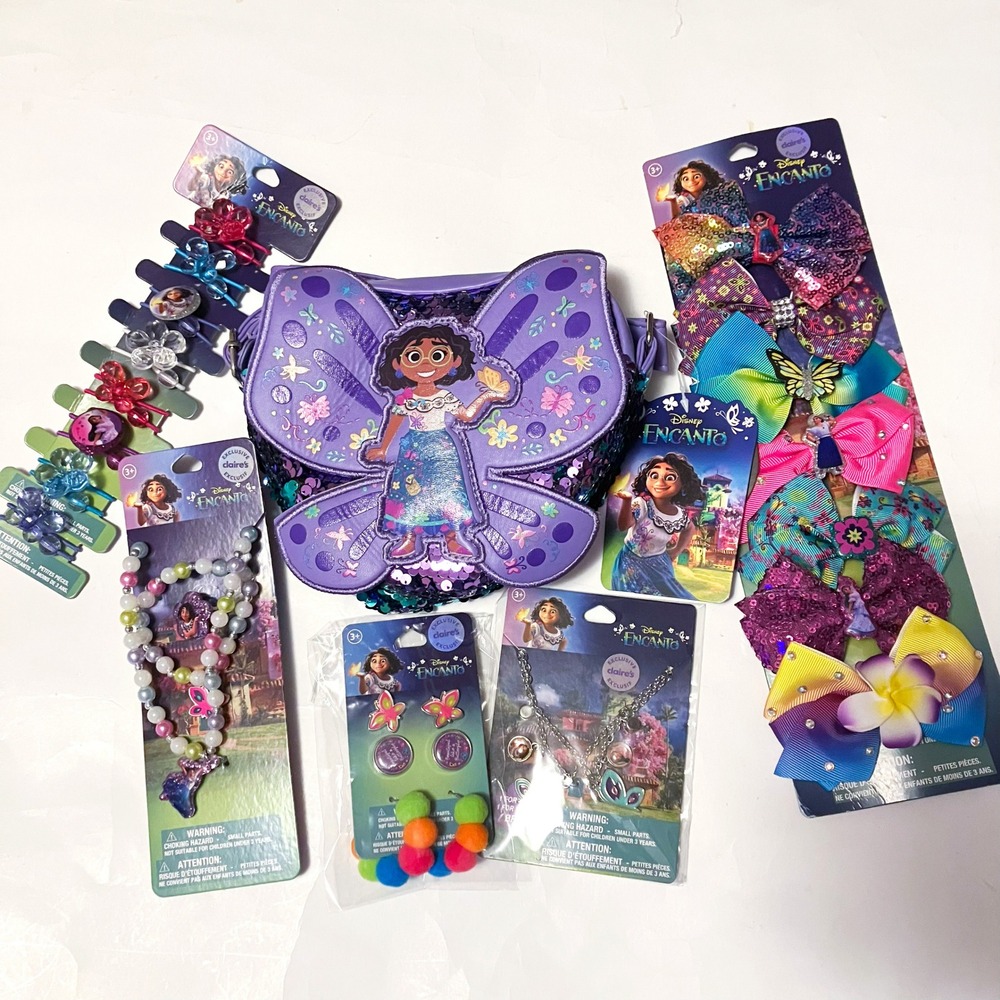 Claire's Disney Encanto Mirabel Combo Set Jewelry Purse Hair Accessories READ